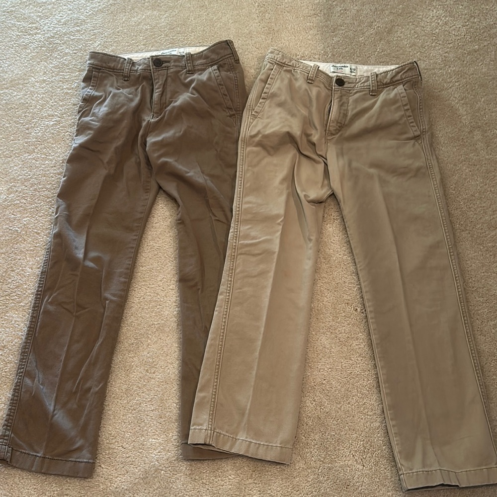 Boys Abercrombie Kids cotton khaki pants. Size 11/12.